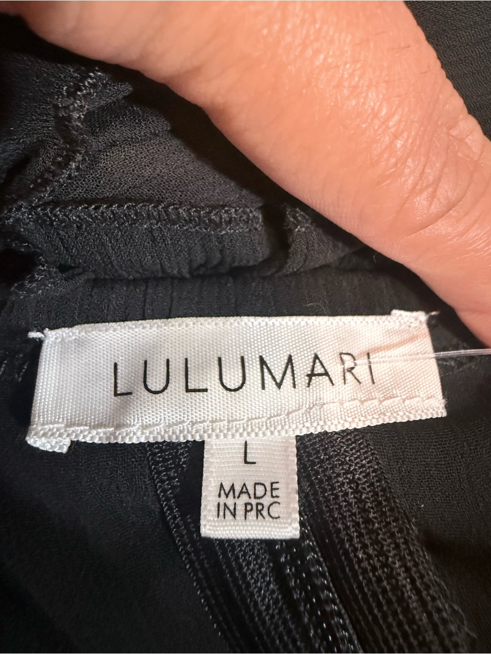 Lulumari Black Ruffle Off-Shoulder Mesh Sleeve Blouse - Picture 8 of 8